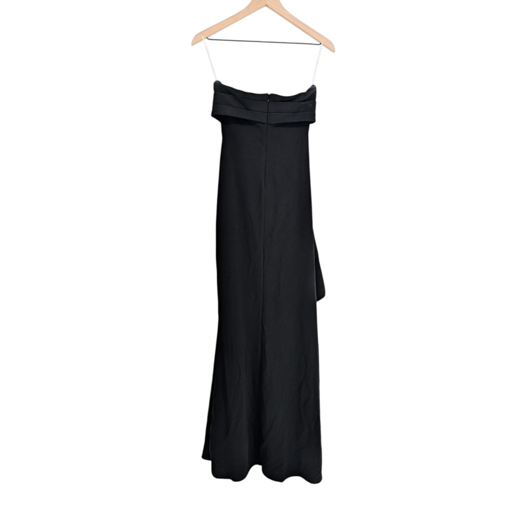 Babyboo Zafira Black Strapless Draped Maxi Dress M NWT - Picture 3 of 3